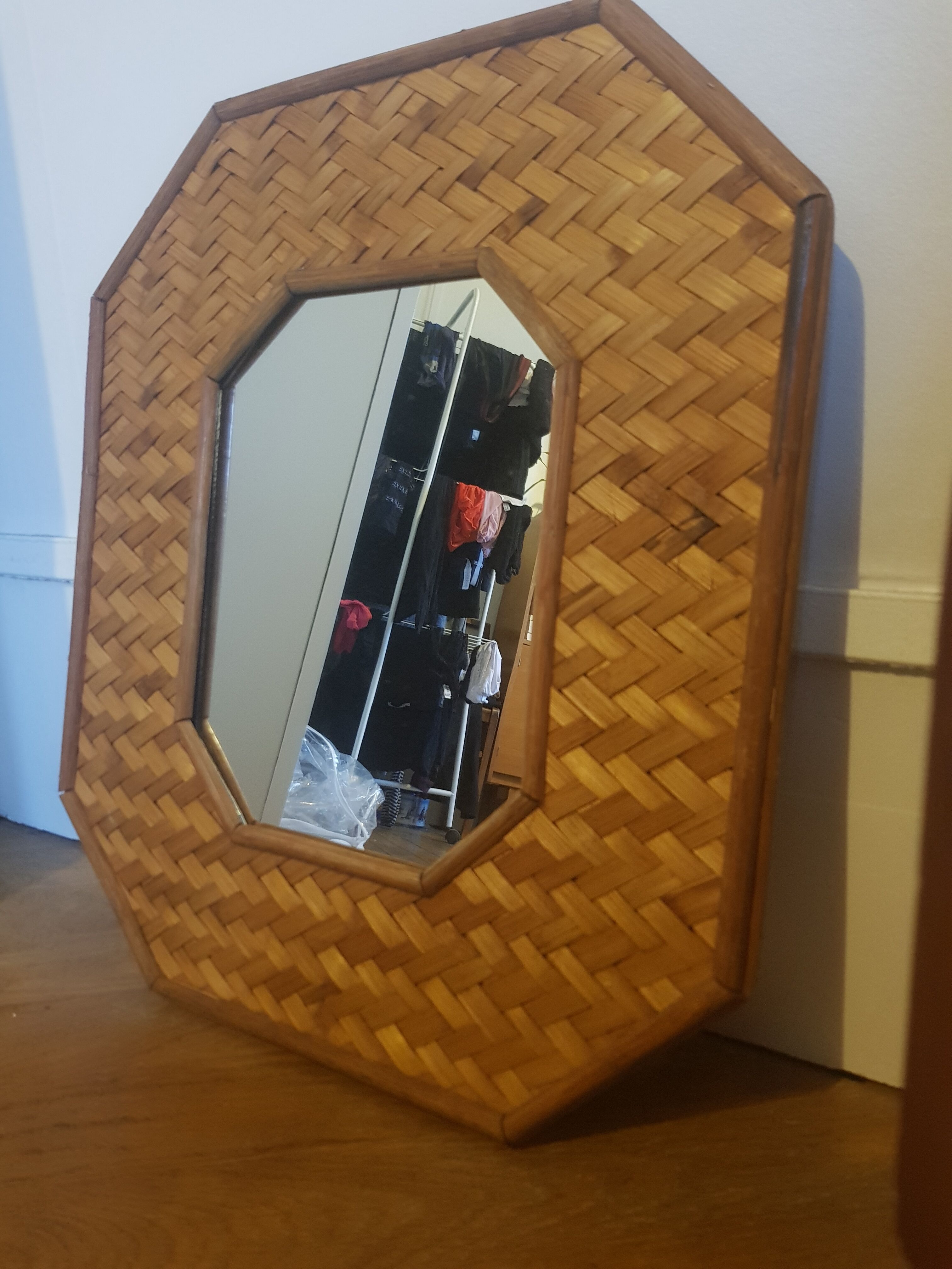Rattan mirror