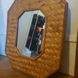 Rattan mirror