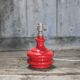 Vintage red glass lamp, table lamp, bedside lamp.