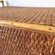Vintage rattan cane bench chest