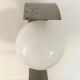 2 vintage wall lamps in stainless steel and opaline 70s
