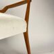 Paire de fauteuils organiques en velours et bois dans le style de Gio Ponti, années 50