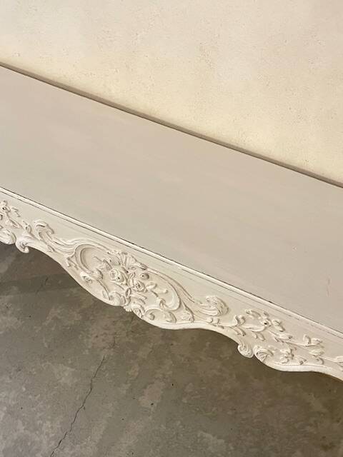White patinated console