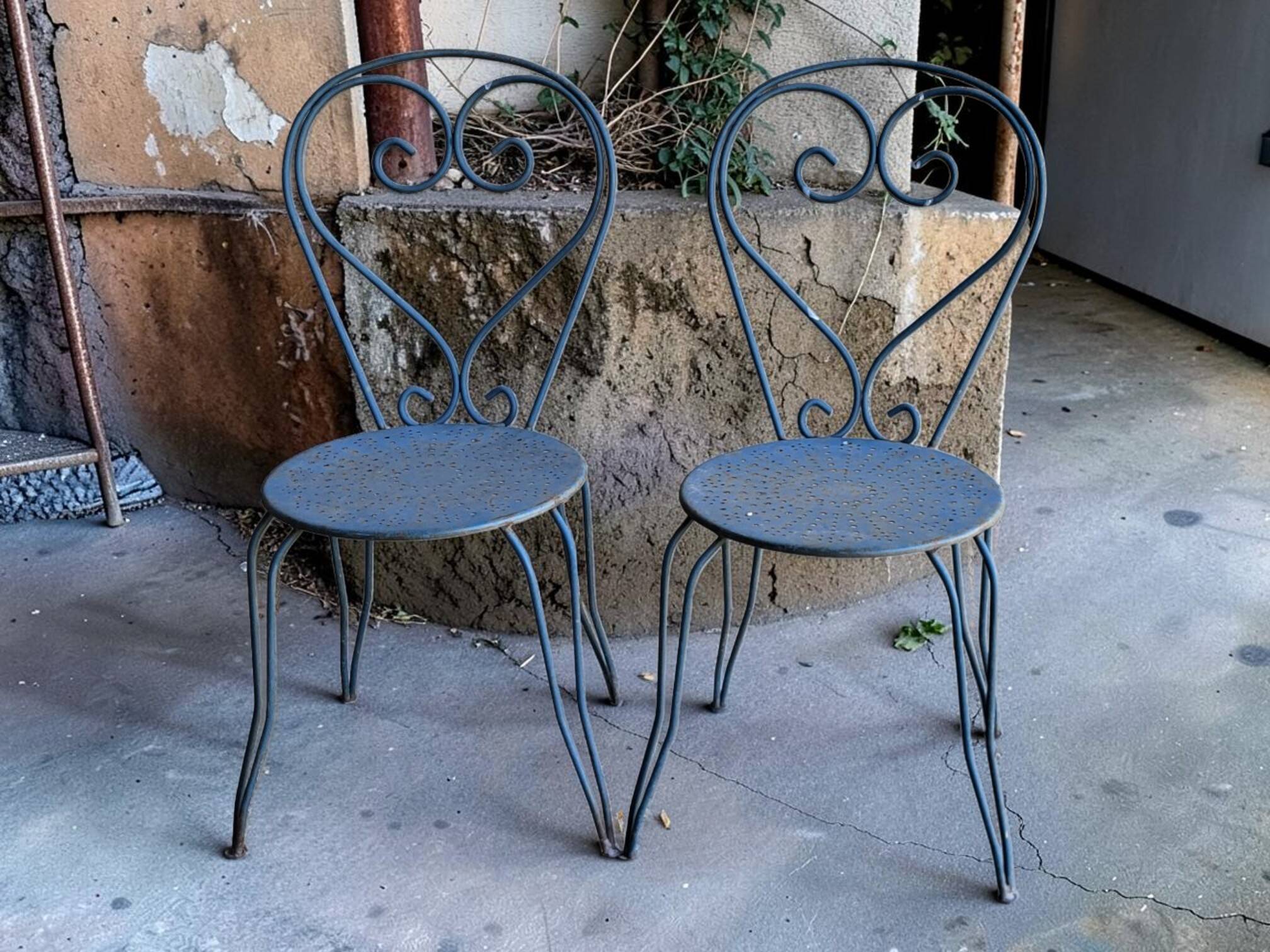 Garden furniture in iron