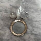 Service de nuit cristal argent