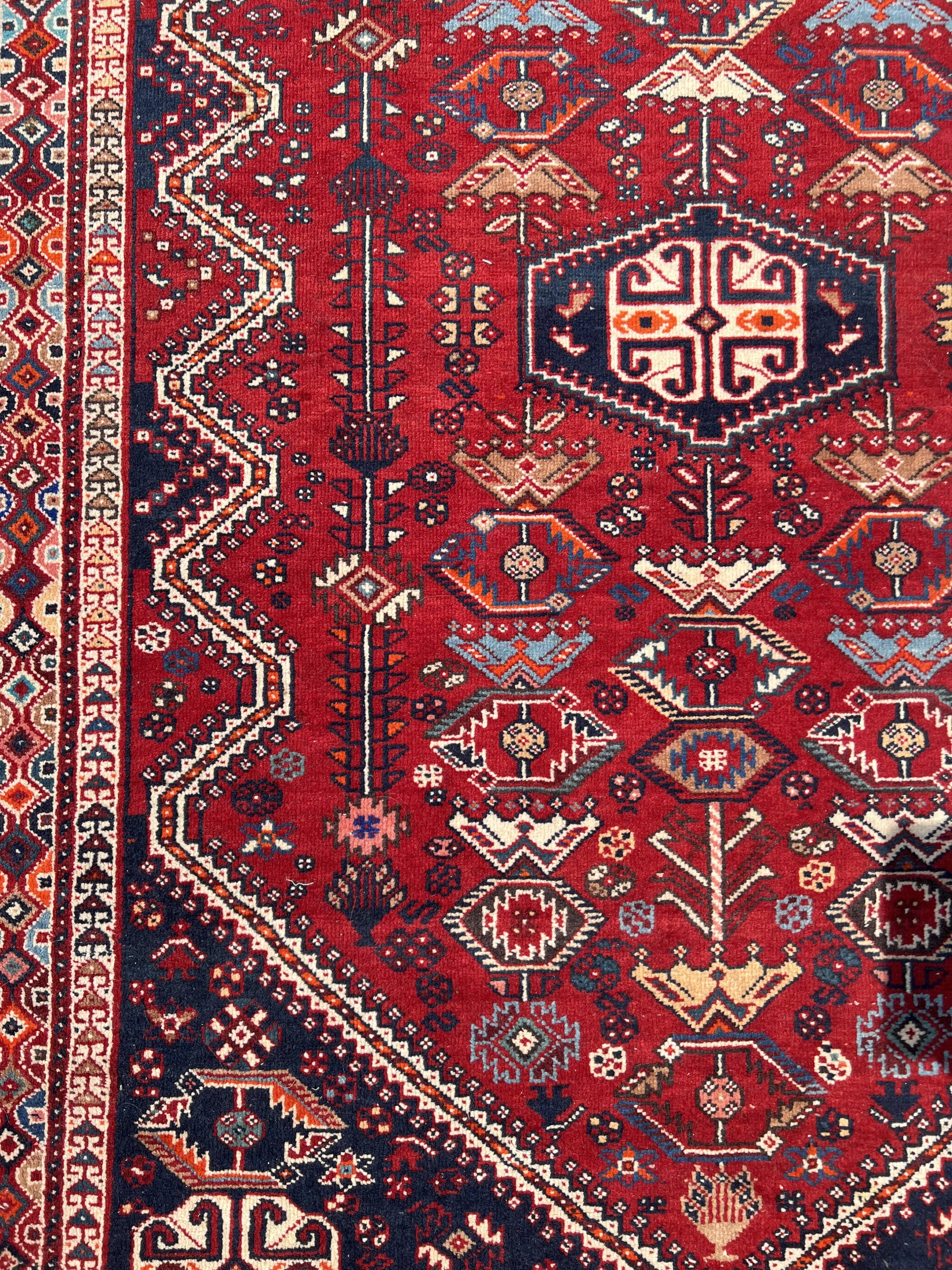 Red Persian wool carpet 158 x 110