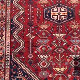 Red Persian wool carpet 158 x 110