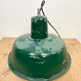 Green Industrial Factory Pendant Lamp, 1960s