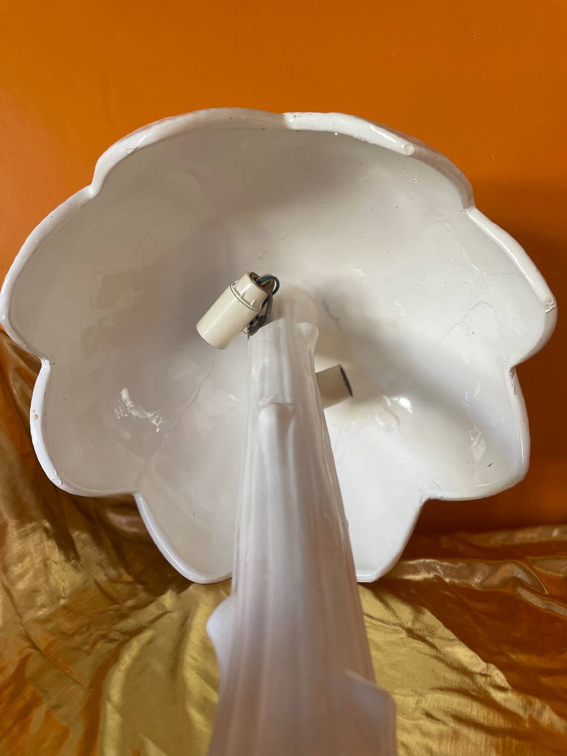 Pair of Tommaso Barbi ceramic lamps