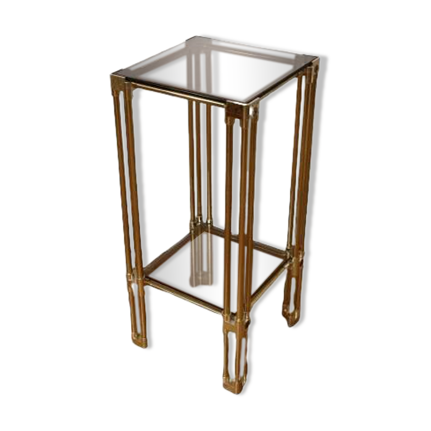 Brass side table, 1970s-1980s