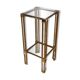 Brass side table, 1970s-1980s