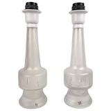 Pair of Kosta crystal table lamps, Sweden, 1960s