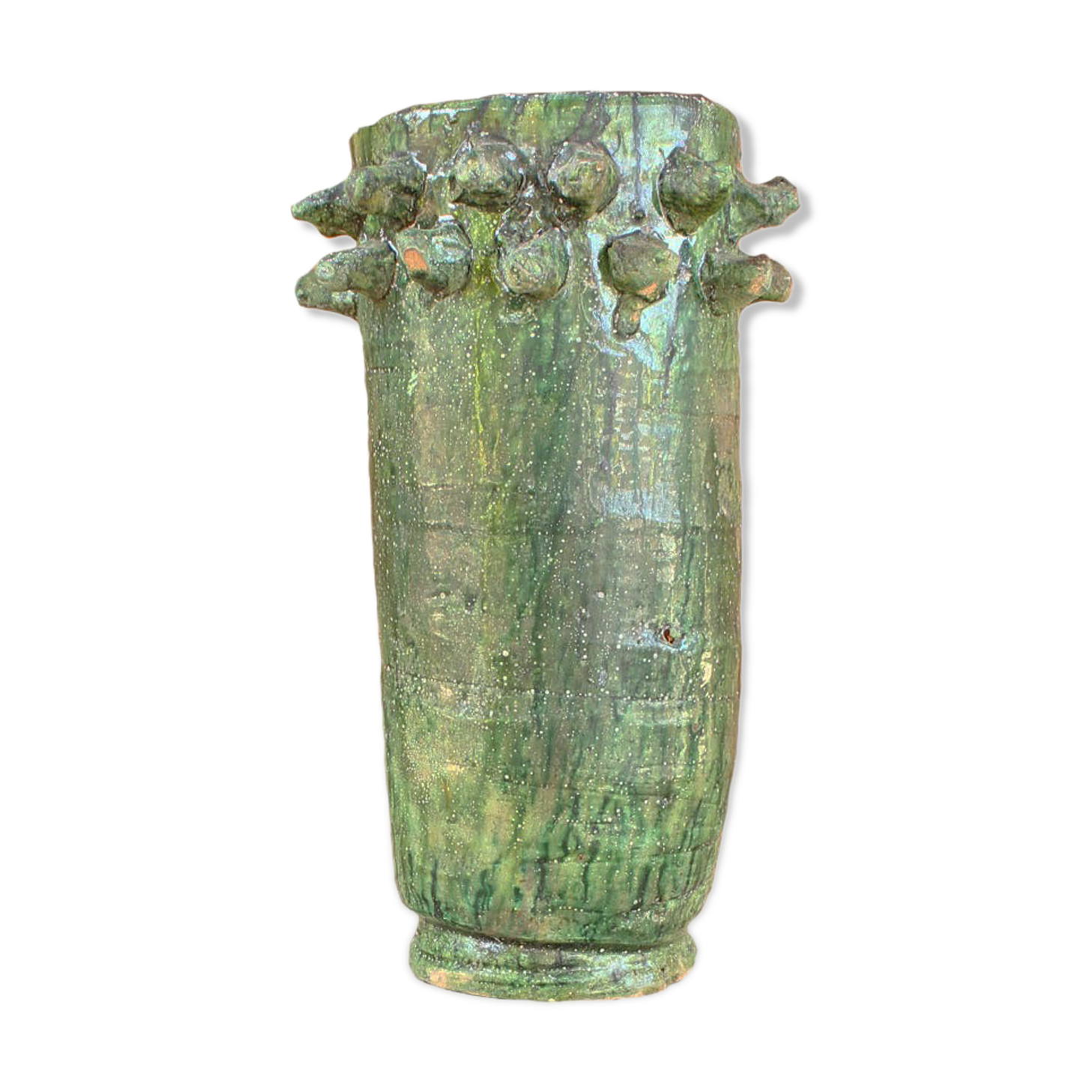 Vase tamegroute vert émaillé