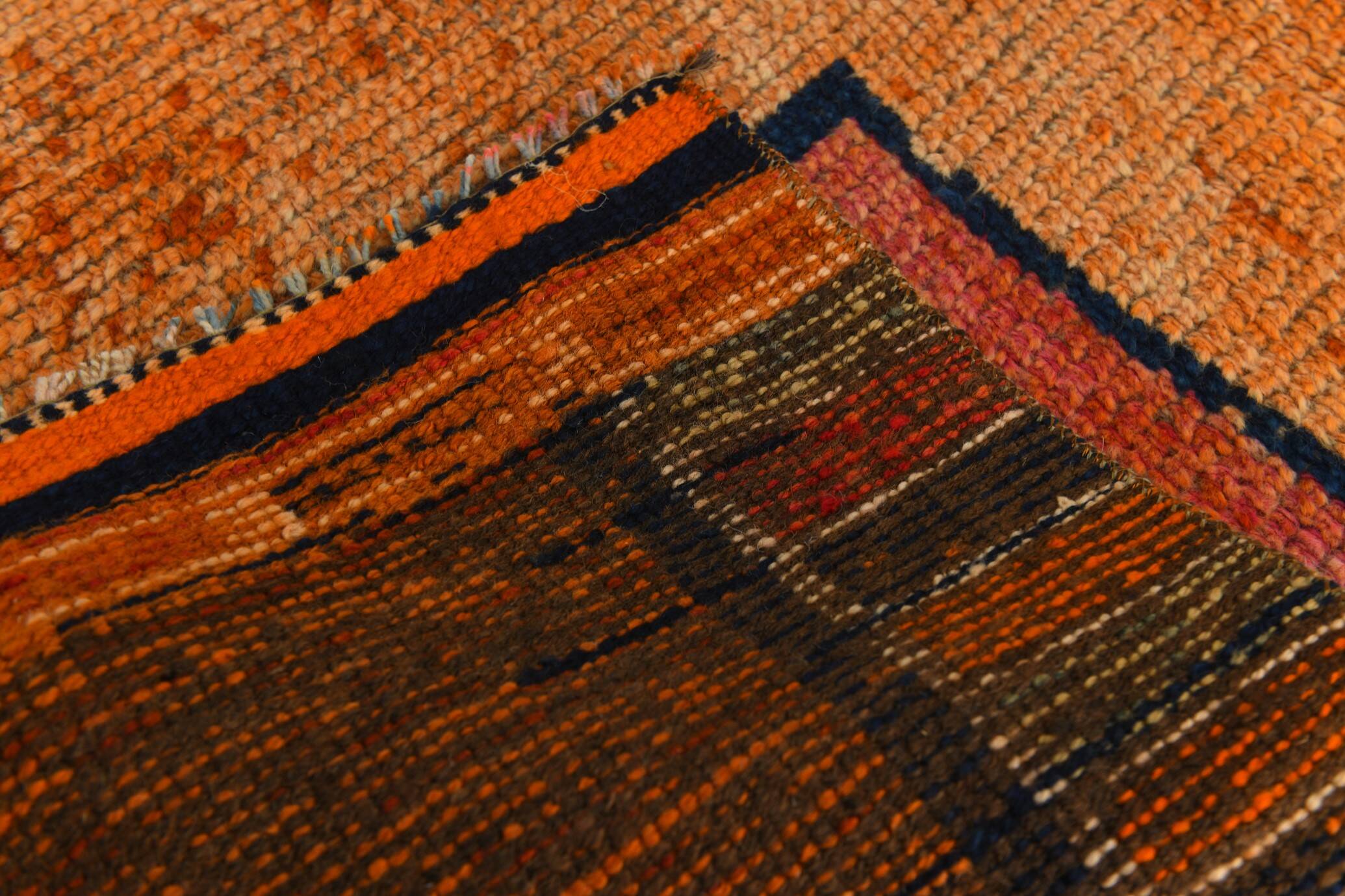 Vintage Mid Century Modern Super Soft Runner Rug, 86x302Cm