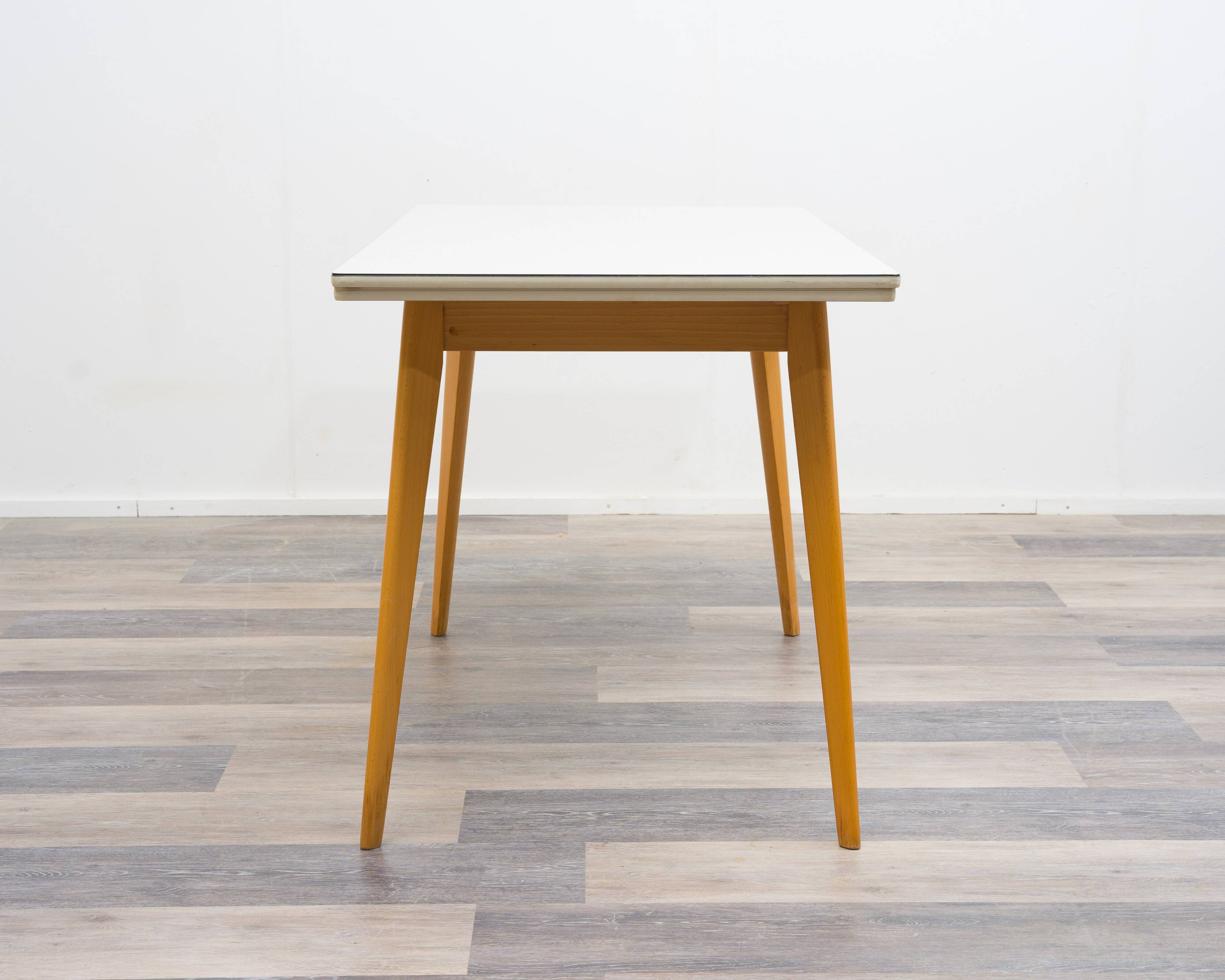 Dining table from the 1950s, grey resin top.