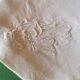 12 old damask linen napkins with a monogram