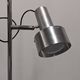 Space age modernist floor lamp with 2 aluminium spots, France circa 1970.