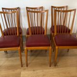 Série 6 chaises vintages style scandinave
