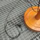80s pine floor lamp