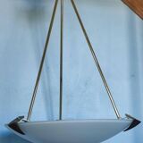Suspension en verre et laiton design vintage