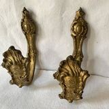 Pair of old gilded bronze curtain tiebacks, late 19th century