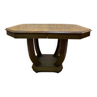 Art Deco dining table in solid oak