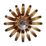 Wall lamp or ceiling light lamp in golden flower