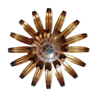 Wall lamp or ceiling light lamp in golden flower