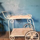 Chariot desserte métal perforé 1950s