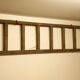 Old wooden flat roof ladder