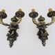 Pair of Satyr wall lights in bronze Napoleon III 19th century