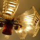 1960s temde 8-light pendant lamp sputnik chandelier teak glass metal