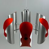 60s 70s 6-flame Sputnik candlestick metal chrome space age design