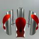 60s 70s 6-flame Sputnik candlestick metal chrome space age design