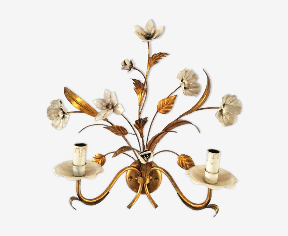 Applique fleur et feuille design années 70