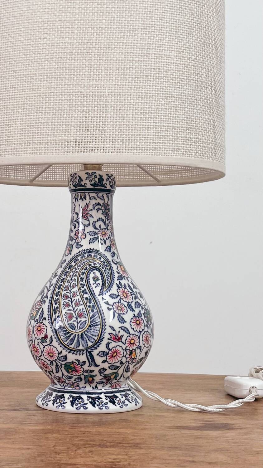 Paire lampes faïence de Gien