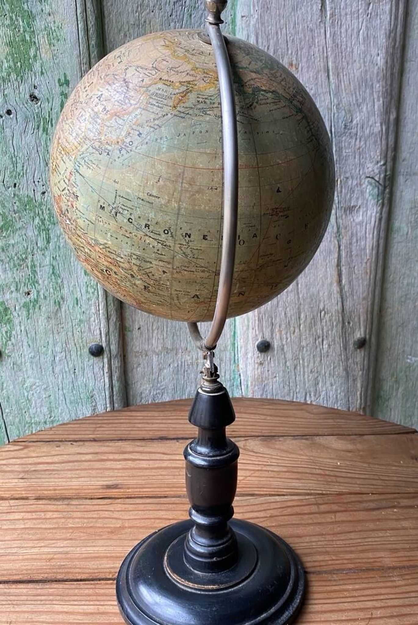 Ancien Globe Terrestre J. Lebègue & Cie, Paris — Environ 1885 / 1890 (Édition