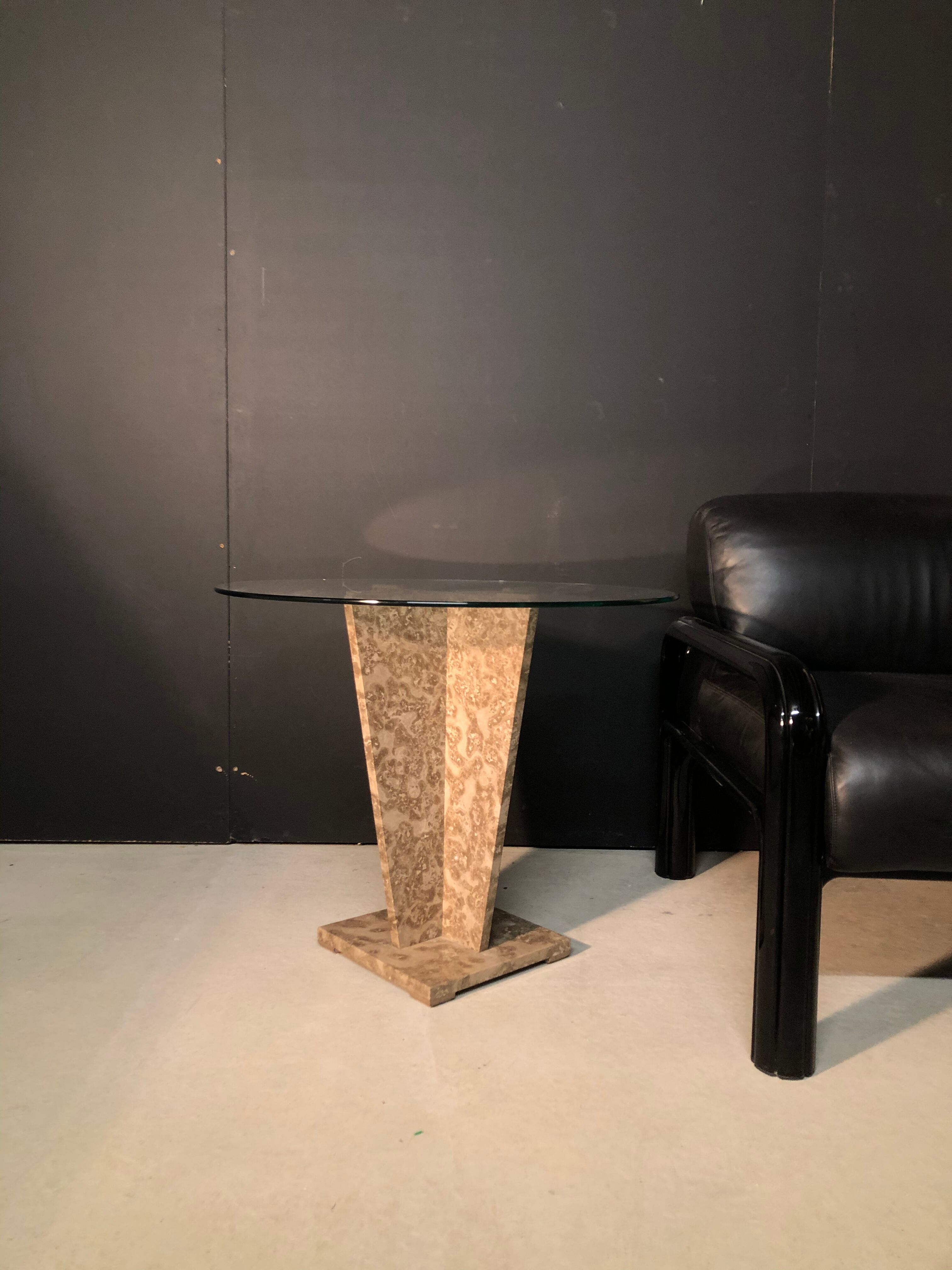 Side table / piece of sofa in marble 80s