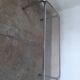Table basse chrome, verre fumé