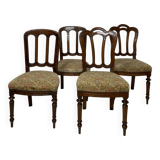 Ensemble de quatre chaises de style Umbertine
