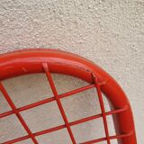 Red mesh folding chair Taulin 80s