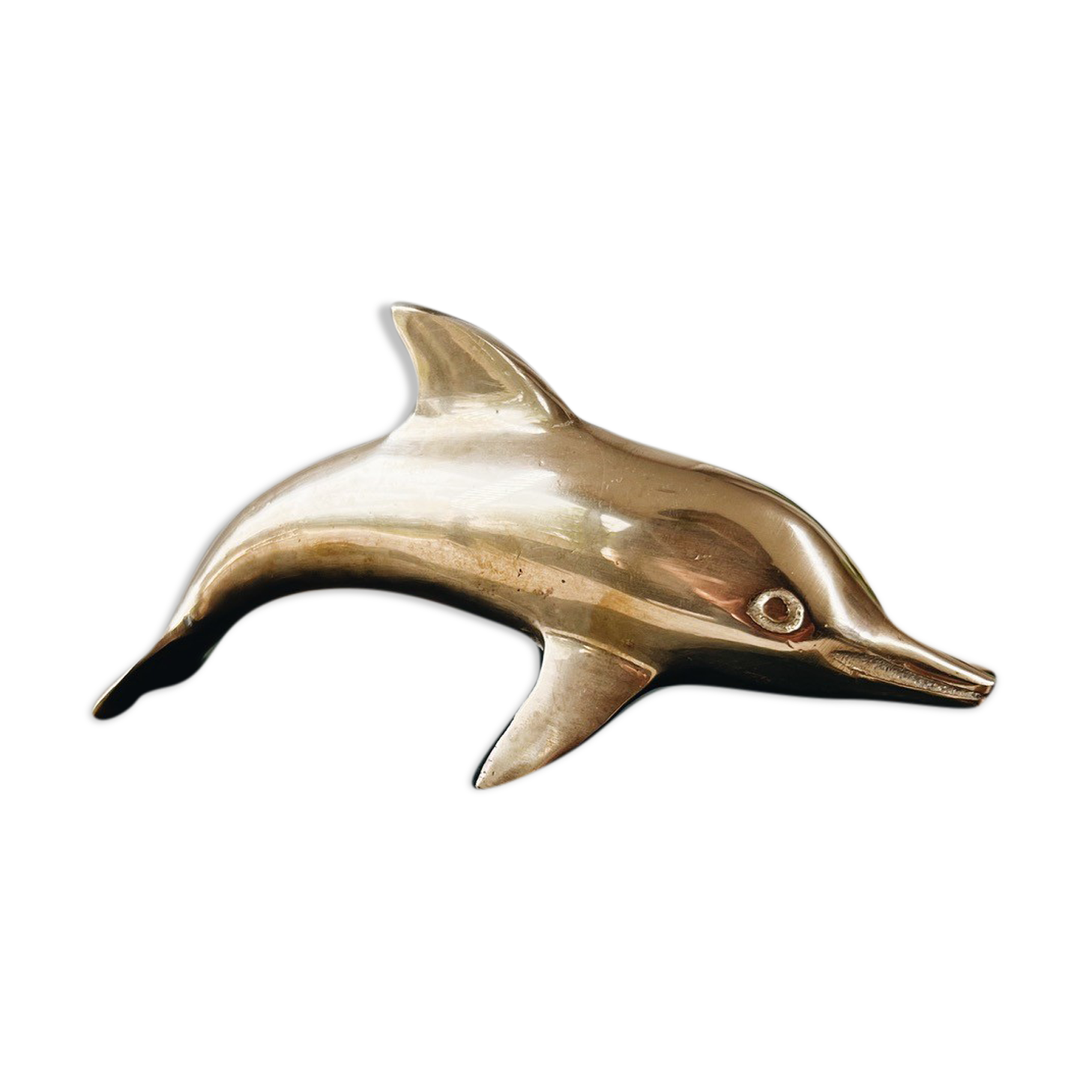 Dauphin en laiton doré