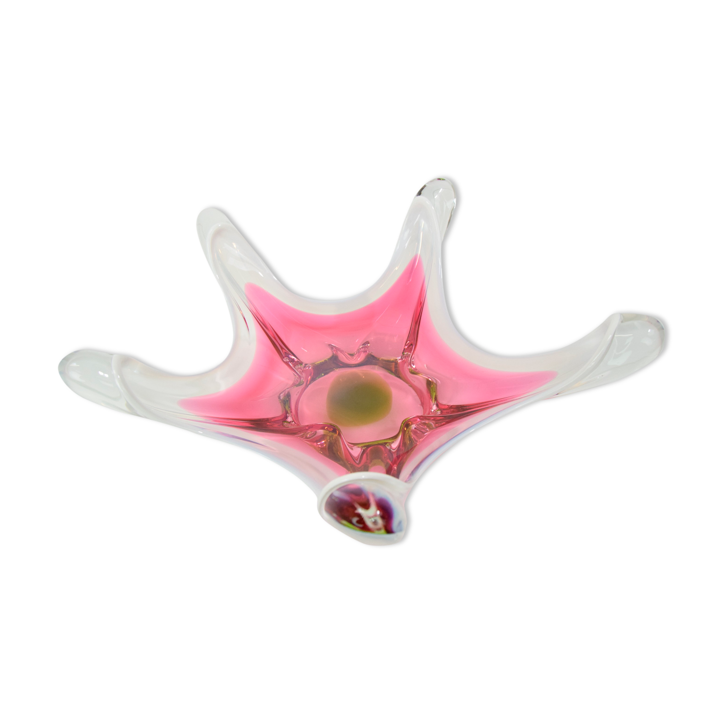 Czech Art Glass Bowl by Josef Hospodka for Chribska Glasswork,1960's.