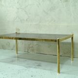 Ensemble de 3 tables basses en laiton minimalistes italiennes, années 1970