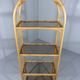 Rattan & smoked glass display rack 1970’s