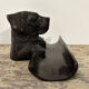 Old bronze pen holder, dog, vintage decoration, flea market XXth
