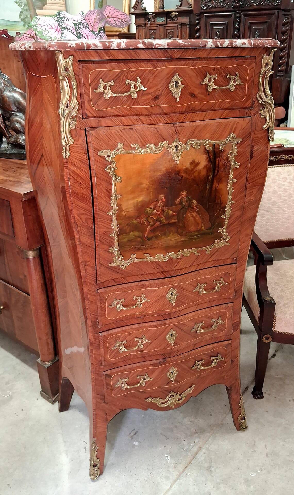 Secrétaire de Dame style Louis XV Transition