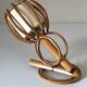 Rattan wall lamp vintage design 60 s