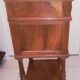 Louis XVI style bedside with marble top and carved door