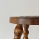 Tabouret tripode ancien, bois tourné